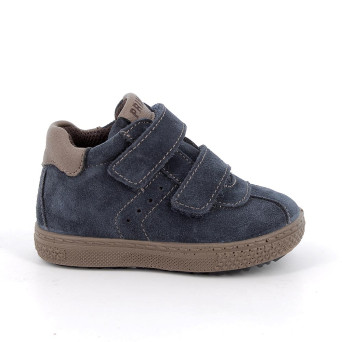 Sneakers da bambino blu con strap Sneakers da bambino blu con strap