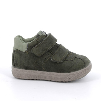 Sneakers da bambino verde con strap Sneakers da bambino verde con strap