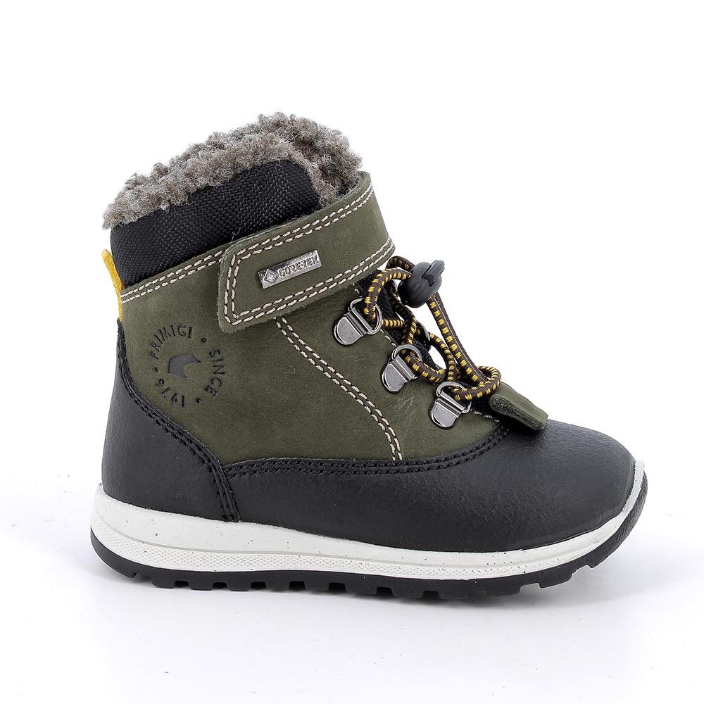 Scarponcini gore-tex da bambino verde con strap