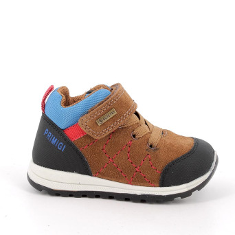 Sneakers gore-tex da bambino marrone con strap Sneakers gore-tex da bambino marrone con strap