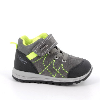 Sneakers gore-tex da bambino grigio con strap Sneakers gore-tex da bambino grigio con strap