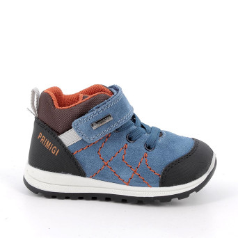 Sneakers gore-tex da bambino celeste con strap Sneakers gore-tex da bambino celeste con strap