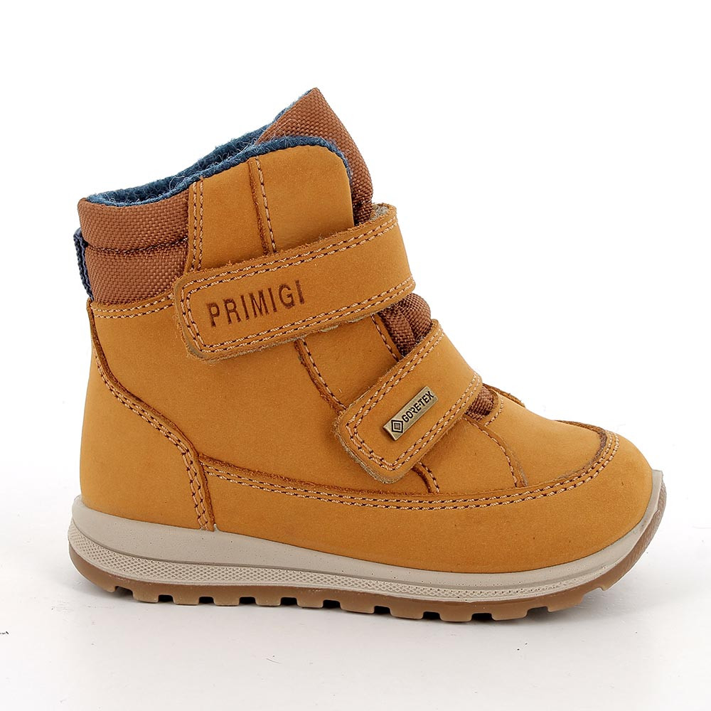 Scarponcini gore-tex da bambino giallo con strap