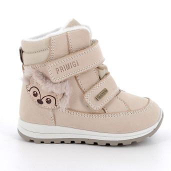Scarponcini gore-tex da bambina beige con strap Scarponcini gore-tex da bambina beige con strap