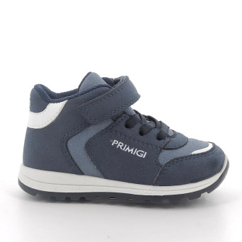 Sneakers da bambino blu con strap Sneakers da bambino blu con strap