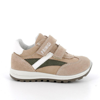 Sneakers da bambino beige con strap Sneakers da bambino beige con strap