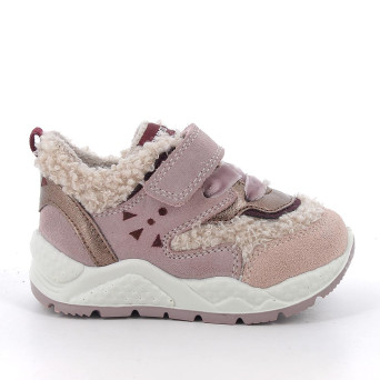 Sneakers da bambina rosa con strap Sneakers da bambina rosa con strap