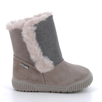 Stivali gore-tex da bambina beige con strap Stivali gore-tex da bambina beige con strap