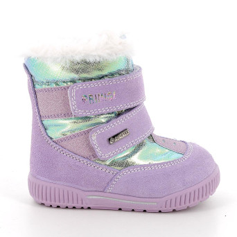 Stivaletti gore-tex da bambina viola con strap Stivaletti gore-tex da bambina viola con strap