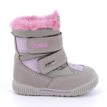 Stivaletti gore-tex da bambina beige con strap Stivaletti gore-tex da bambina beige con strap