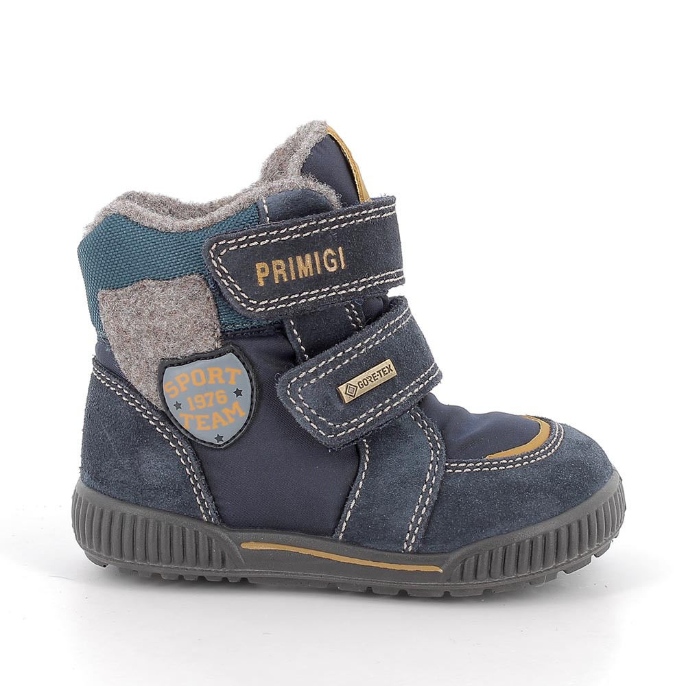 Stivaletti gore-tex da bambino blu con strap