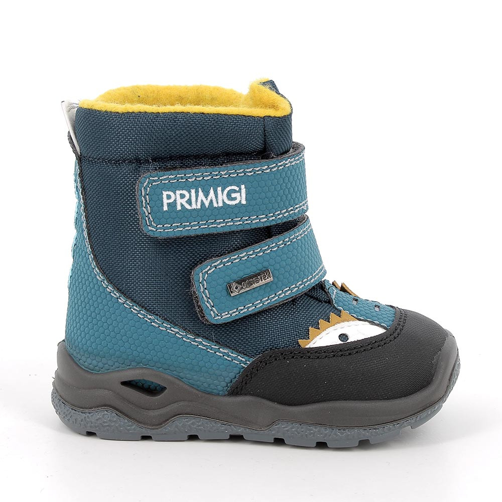 Stivaletti gore-tex da bambino turchese con strap