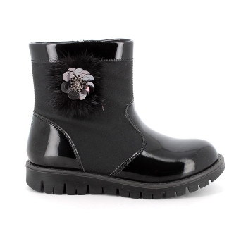 Half boots for girls black with zip Half boots for girls black with zip