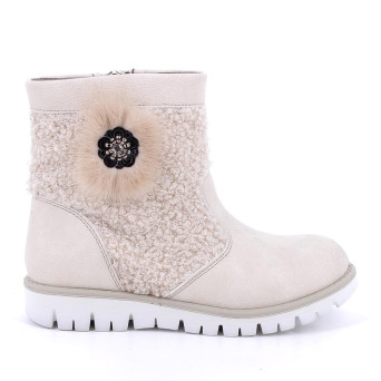 Stivaletti da bambina beige con zip Stivaletti da bambina beige con zip