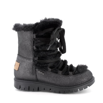 Полусапожки с мембраной gore-tex для девочек с молнией, черный Полусапожки с мембраной gore-tex для девочек с молнией, черный