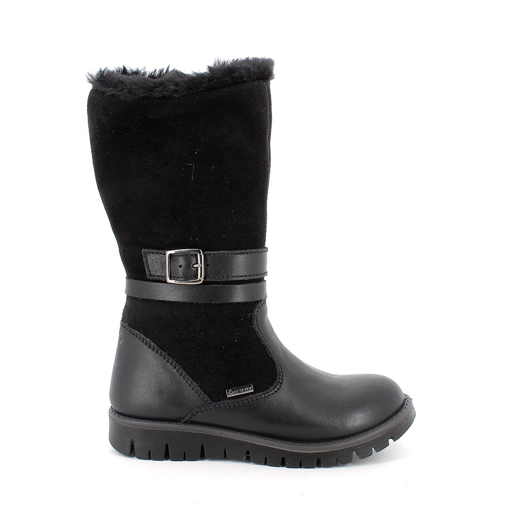Stivali gore-tex da bambina nero con zip
