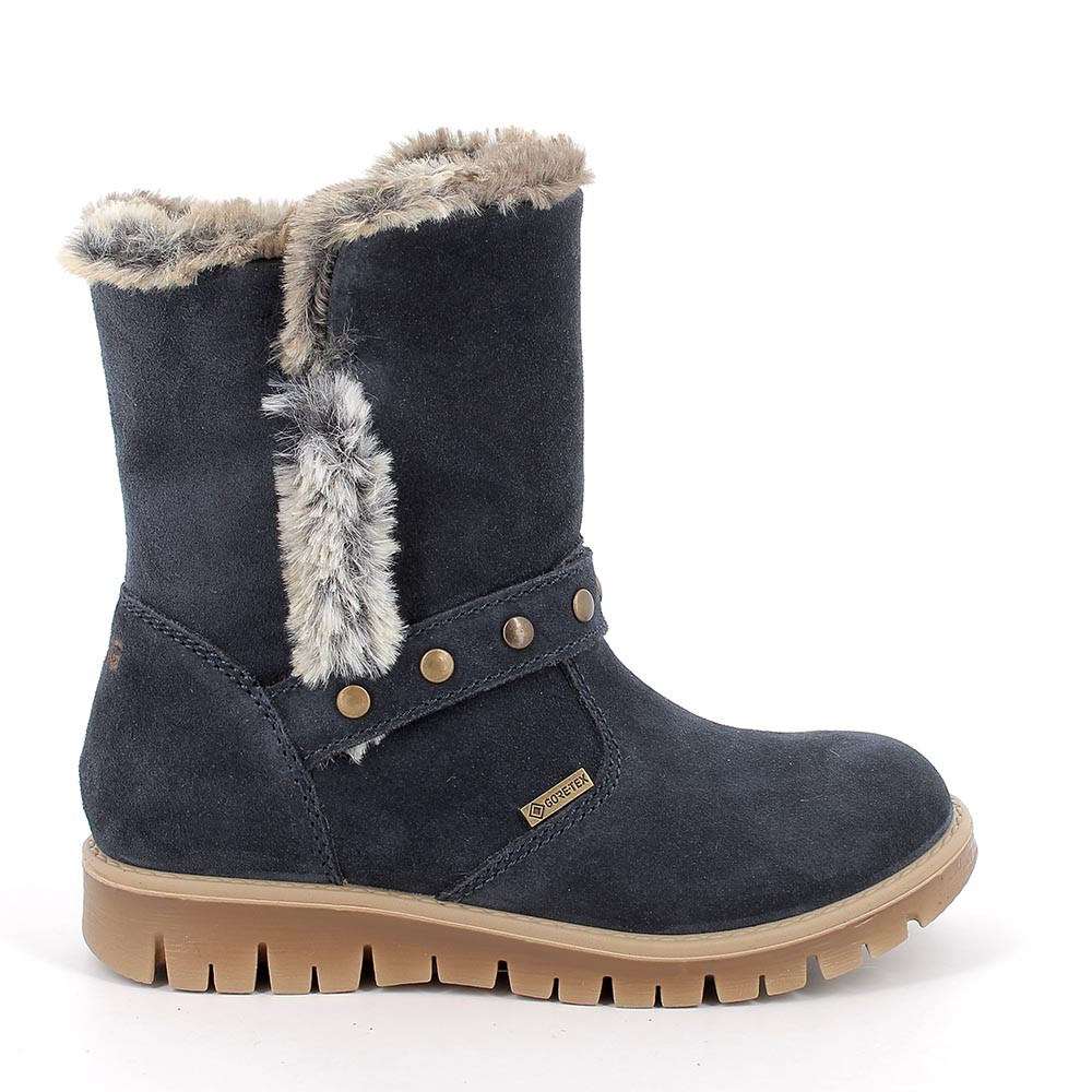 Medias&#x20;botas&#x20;gore-tex&#x20;para&#x20;ni&#xF1;a&#x20;azul&#x20;con&#x20;cremallera