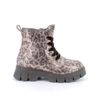 Anfibi gore-tex da bambina rosa e marrone con zip Anfibi gore-tex da bambina rosa e marrone con zip