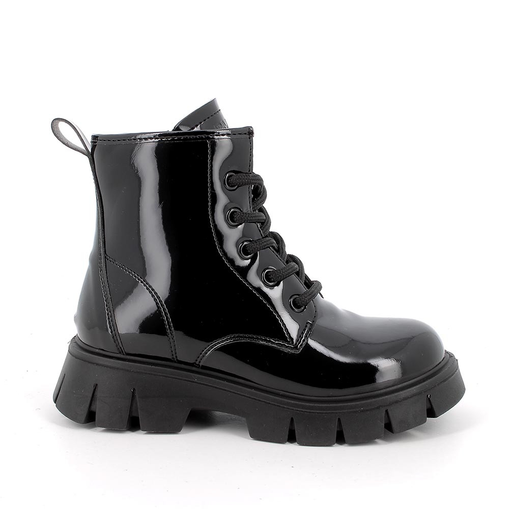 MÄDCHEN STIEFELLETTE SCHWARZ MIT ZIP