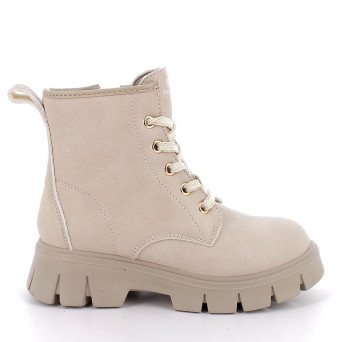 Boots for girls beige with zip Boots for girls beige with zip