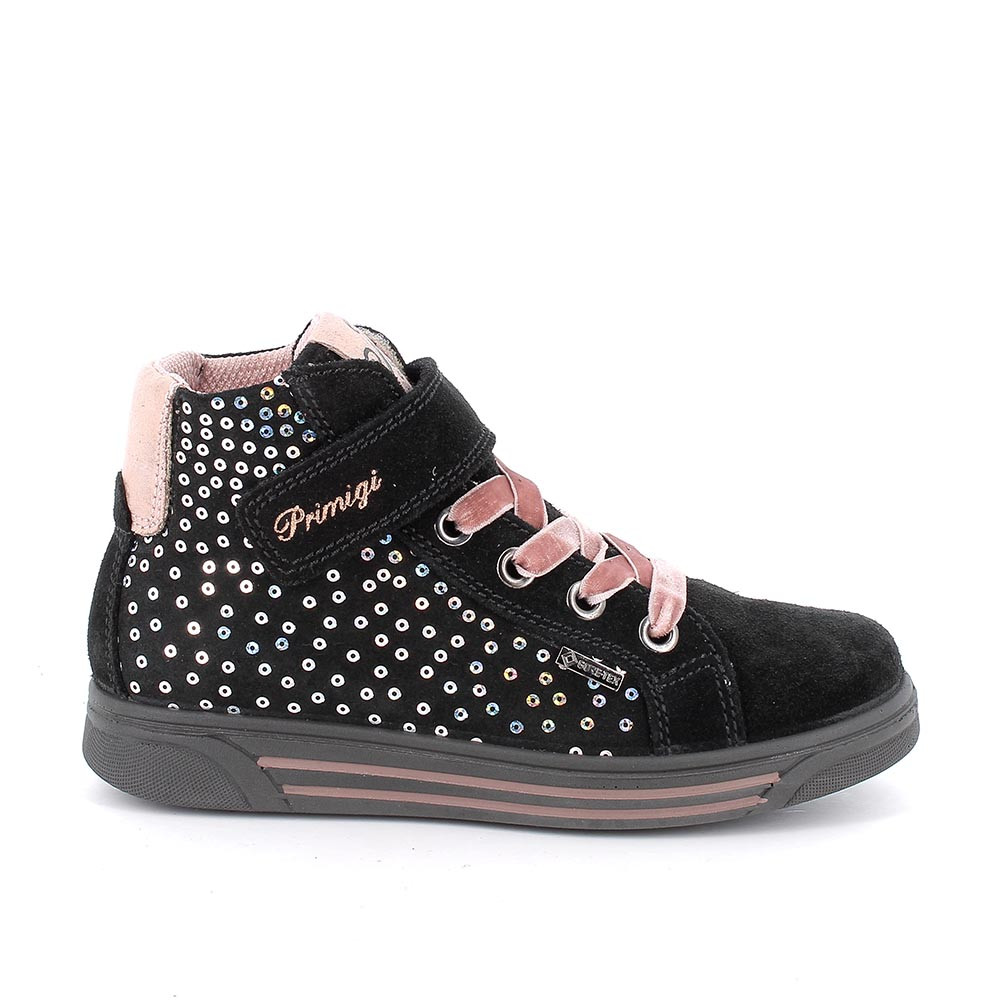 Sneakers&#x20;gore-tex&#x20;da&#x20;bambina&#x20;nero&#x20;con&#x20;strap