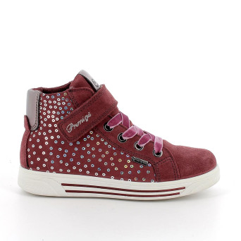 Sneakers gore-tex da bambina bordò con strap Sneakers gore-tex da bambina bordò con strap