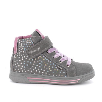 Sneakers gore-tex da bambina grigio con strap Sneakers gore-tex da bambina grigio con strap