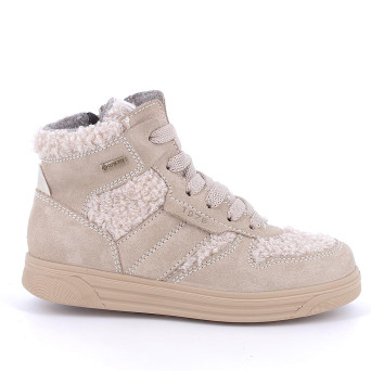 Sneakers gore-tex da bambina beige con zip Sneakers gore-tex da bambina beige con zip