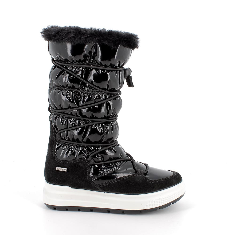 Stivali gore-tex da bambina nero con elastico