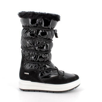Stivali gore-tex da bambina nero con elastico Stivali gore-tex da bambina nero con elastico