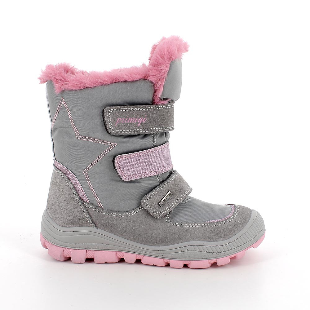 Stivaletti&#x20;gore-tex&#x20;da&#x20;bambina&#x20;grigio&#x20;con&#x20;strap