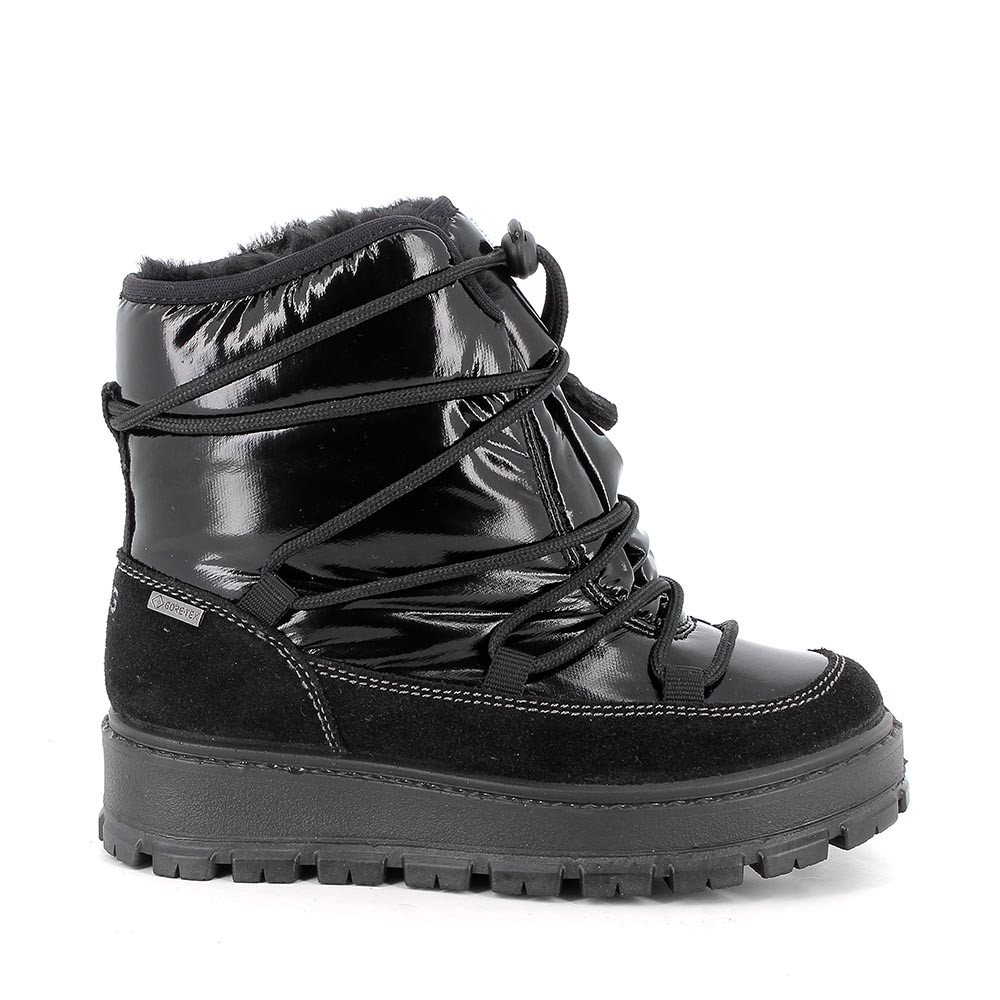 Stivaletti&#x20;gore-tex&#x20;da&#x20;bambina&#x20;nero&#x20;con&#x20;elastico