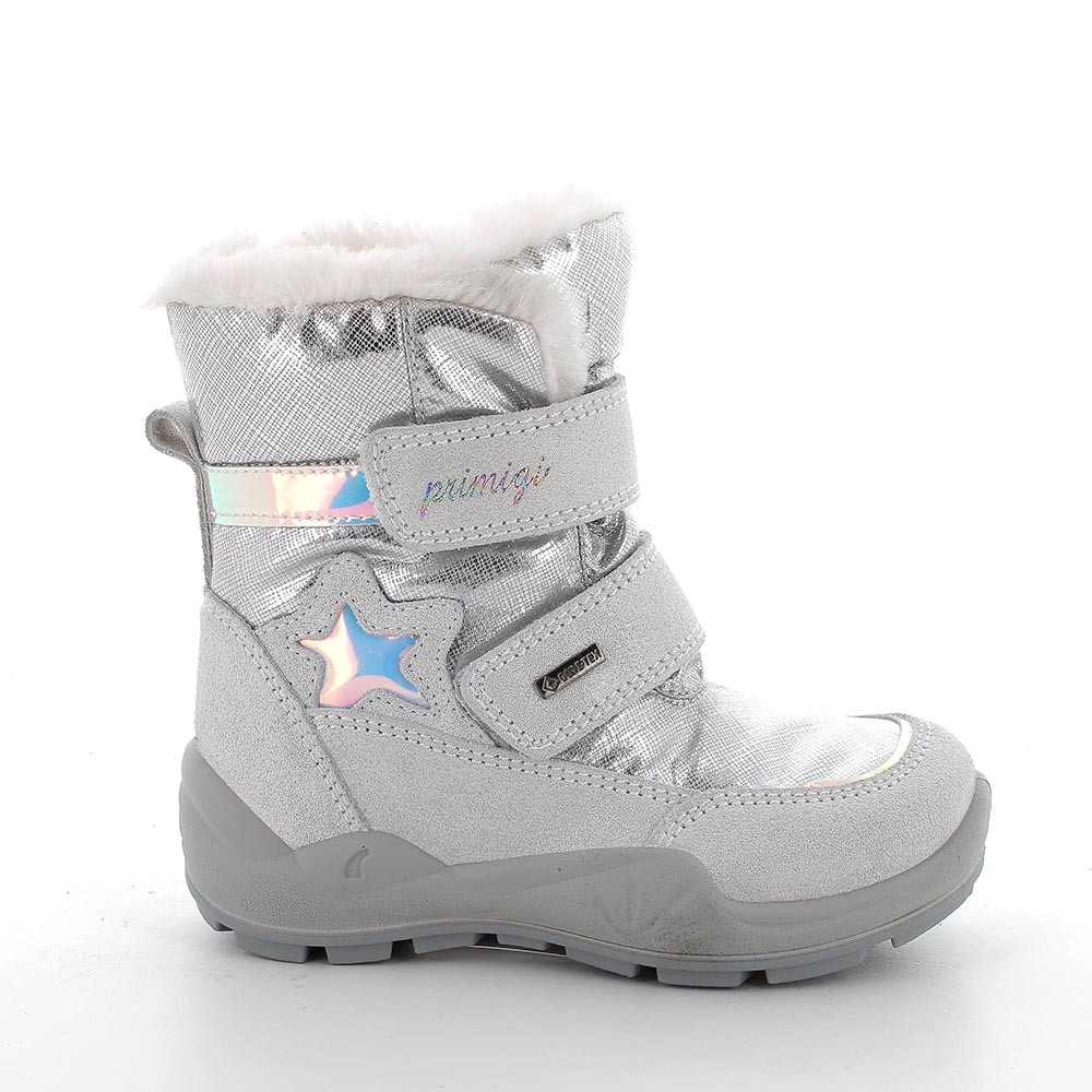 M&#xC4;DCHEN&#x20;GORE-TEX&#x20;STIEFELETTEN&#x20;SILBER&#x20;MIT&#x20;VELCRO