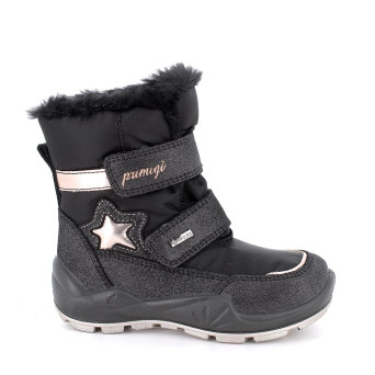 Bottillon gore-tex pour fille noir avec velcro Bottillon gore-tex pour fille noir avec velcro