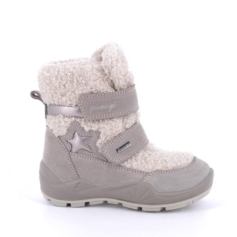 Bottillon gore-tex pour fille beige avec velcro Bottillon gore-tex pour fille beige avec velcro