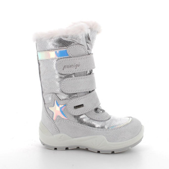 Botte gore-tex pour fille argent avec velcro Botte gore-tex pour fille argent avec velcro