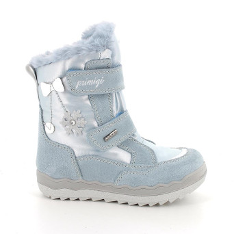 Stivaletti gore-tex da bambina celeste con strap Stivaletti gore-tex da bambina celeste con strap