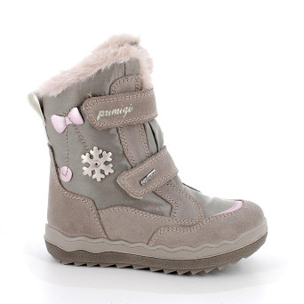 Stivaletti gore-tex da bambina beige con strap Stivaletti gore-tex da bambina beige con strap