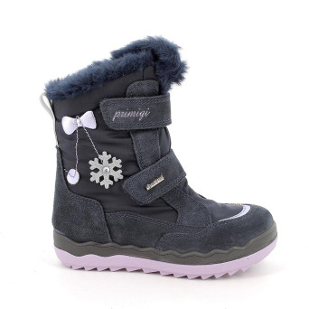 Stivaletti gore-tex da bambina blu con strap Stivaletti gore-tex da bambina blu con strap