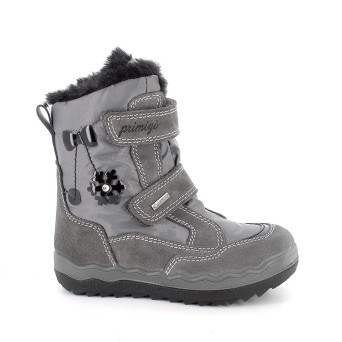 Stivaletti gore-tex da bambina grigio con strap Stivaletti gore-tex da bambina grigio con strap