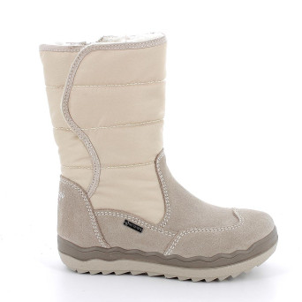 Stivali gore-tex da bambina beige con strap Stivali gore-tex da bambina beige con strap