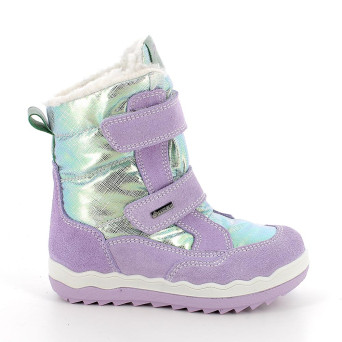 Stivaletti gore-tex da bambina viola e verde con strap Stivaletti gore-tex da bambina viola e verde con strap