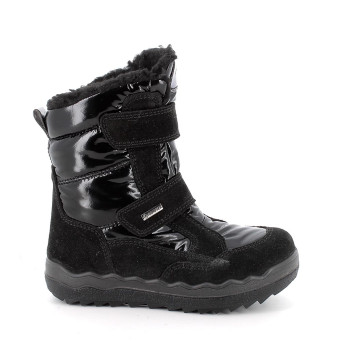 Stivaletti gore-tex da bambina nero con strap Stivaletti gore-tex da bambina nero con strap