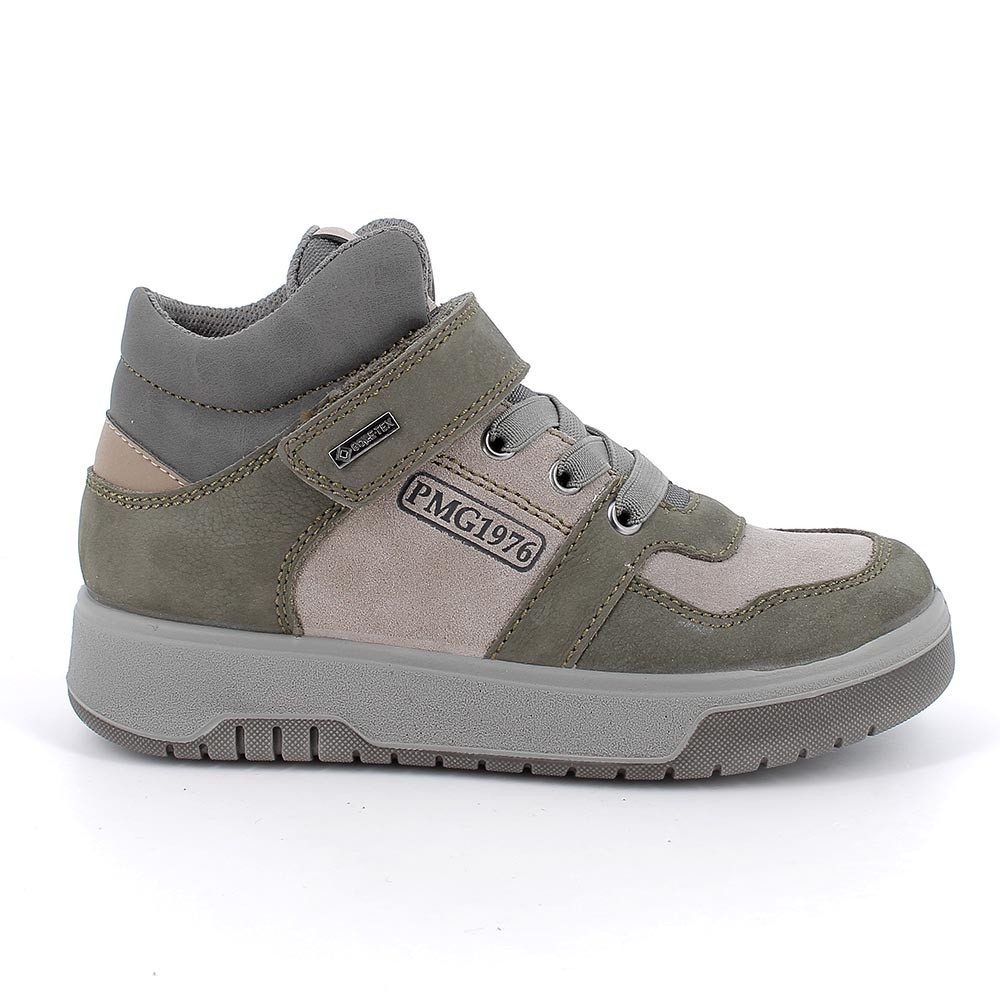 JUNGE GORE-TEX SNEAKER GRUEN UND BEIGE MIT VELCRO