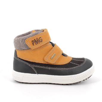 Scarponcini gore-tex da bambino giallo e nero con strap Scarponcini gore-tex da bambino giallo e nero con strap