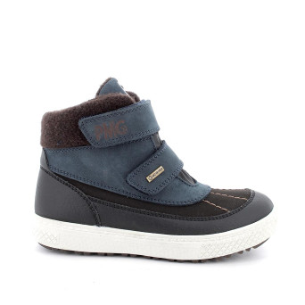 Scarponcini gore-tex da bambino blu e nero con strap Scarponcini gore-tex da bambino blu e nero con strap