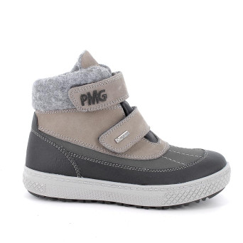 Scarponcini gore-tex da bambino grigio e nero con strap Scarponcini gore-tex da bambino grigio e nero con strap