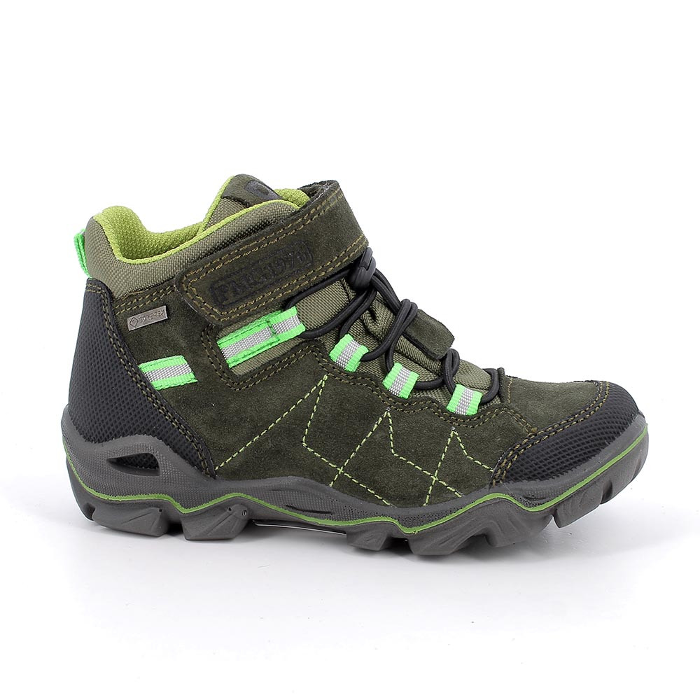 JUNGE&#x20;GORE-TEX&#x20;STIEFELETTEN&#x20;GRUEN&#x20;MIT&#x20;VELCRO