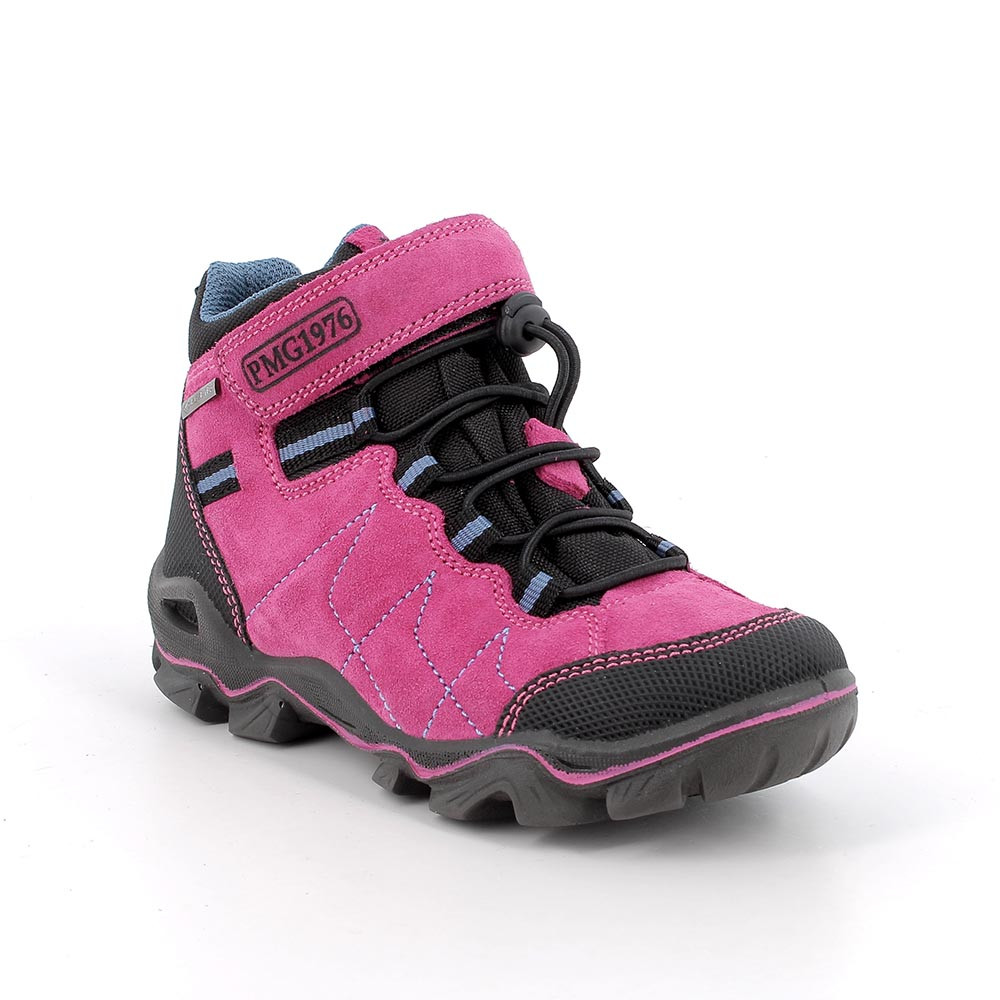 Scarponcini gore-tex da bambina fuxia con strap