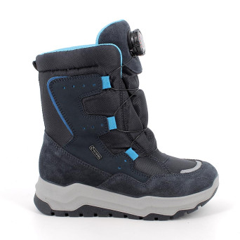 Stivaletti gore-tex da bambino blu con chiusura a disco Stivaletti gore-tex da bambino blu con chiusura a disco